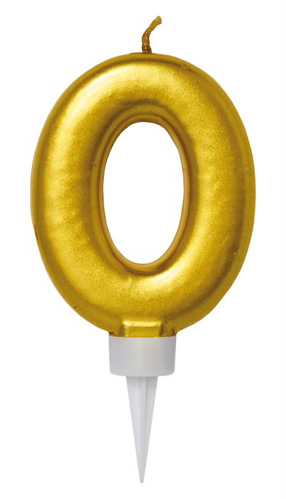 Tårtljus Nummer 0 Guld