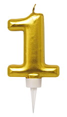 Tårtljus Nummer 1 Guld
