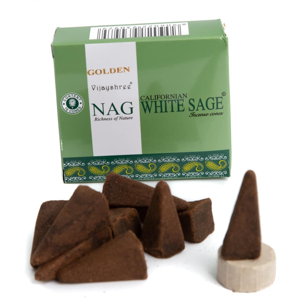 Golden Nag White Sage (Vit Salvia)  Rökelsekoner