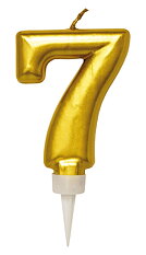 Tårtljus Nummer 7 Guld