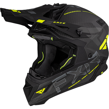 Helium Carbon Helmet w/ Quick Release Buckle Hivis / Charcoal