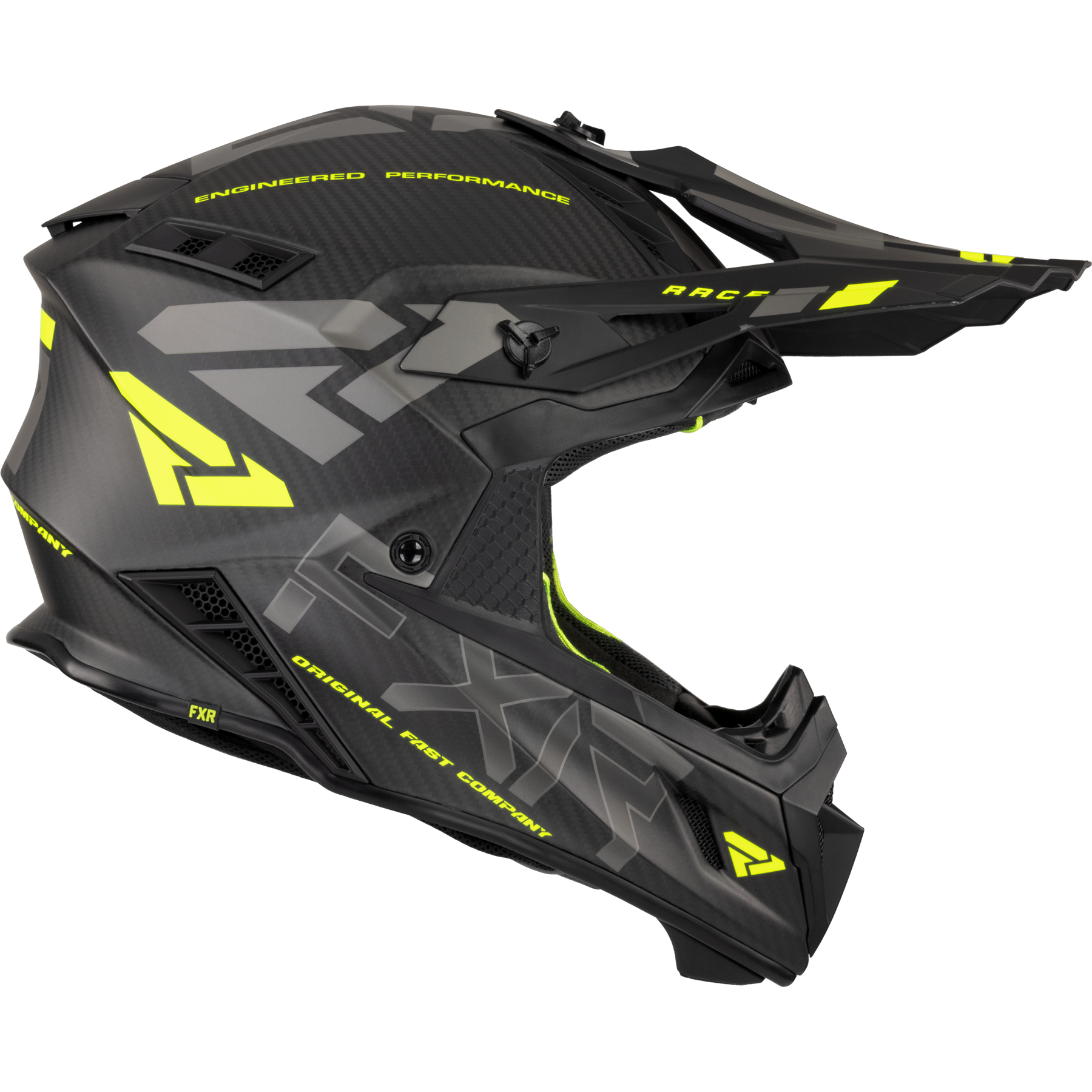 Helium Carbon Helmet w/ Quick Release Buckle Hivis / Charcoal - 3