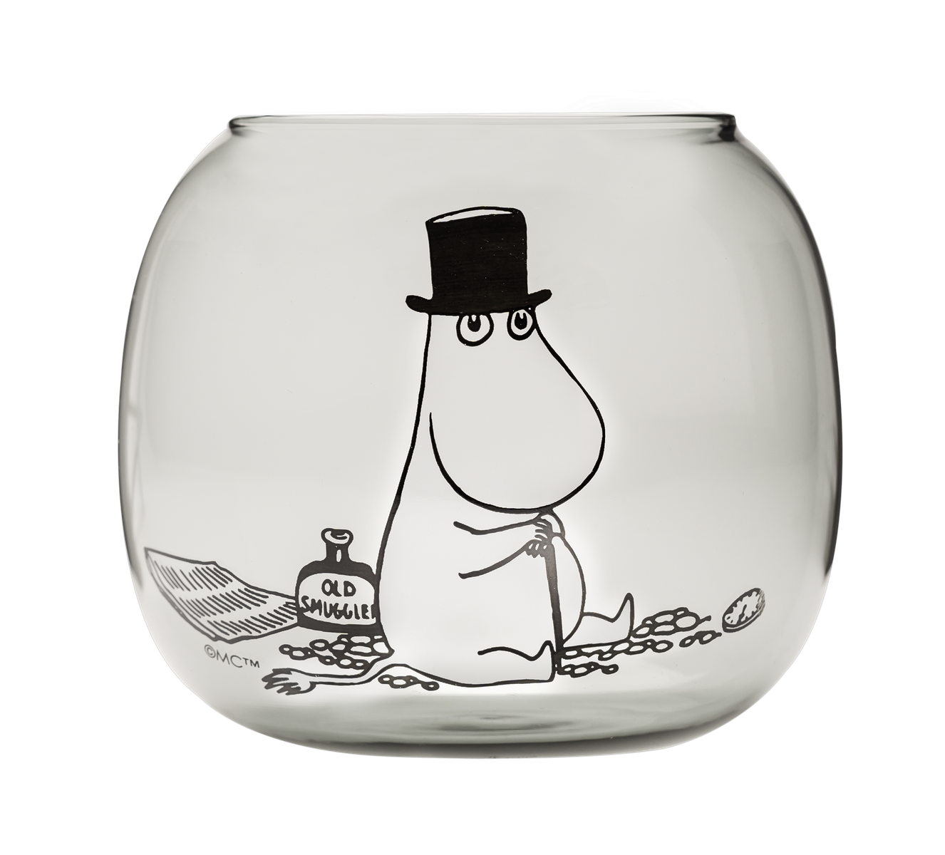 Mumin Värmeljushållare / Skål - Muminpappa Grå