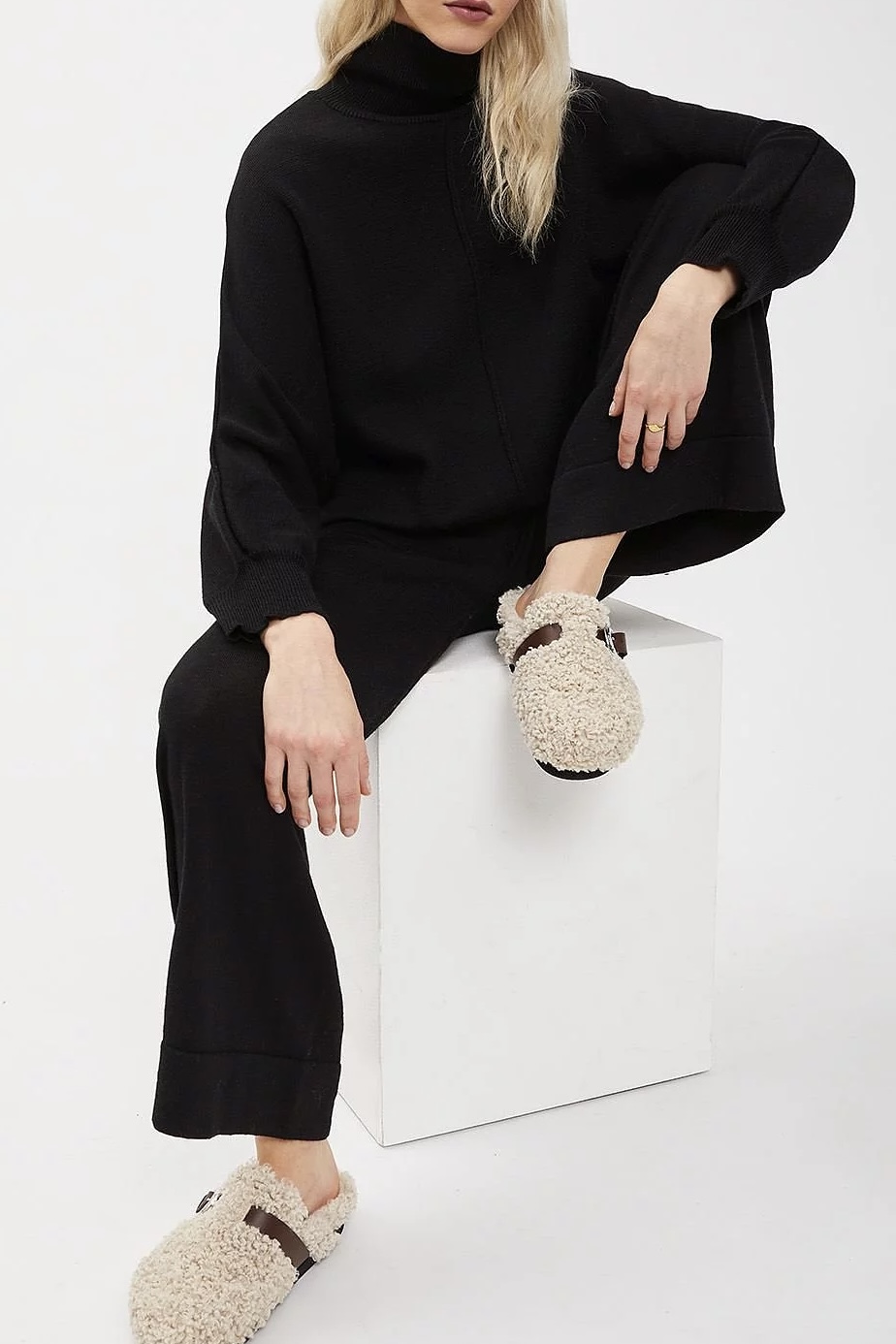 OttodÁme - Wool Blend Jumper Black