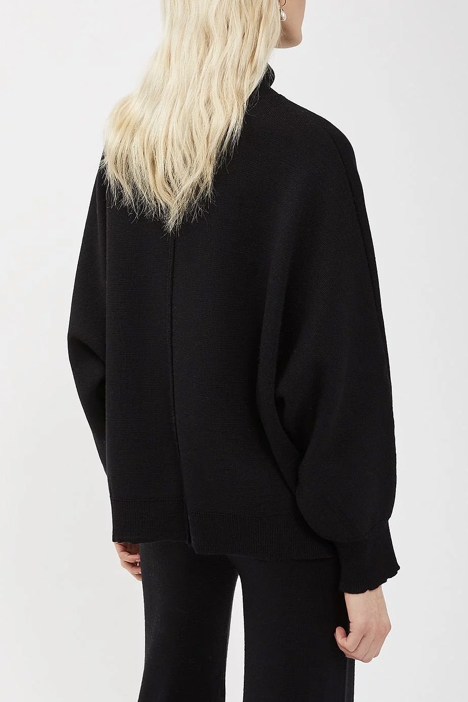 OttodÁme - Wool Blend Jumper Black - 3