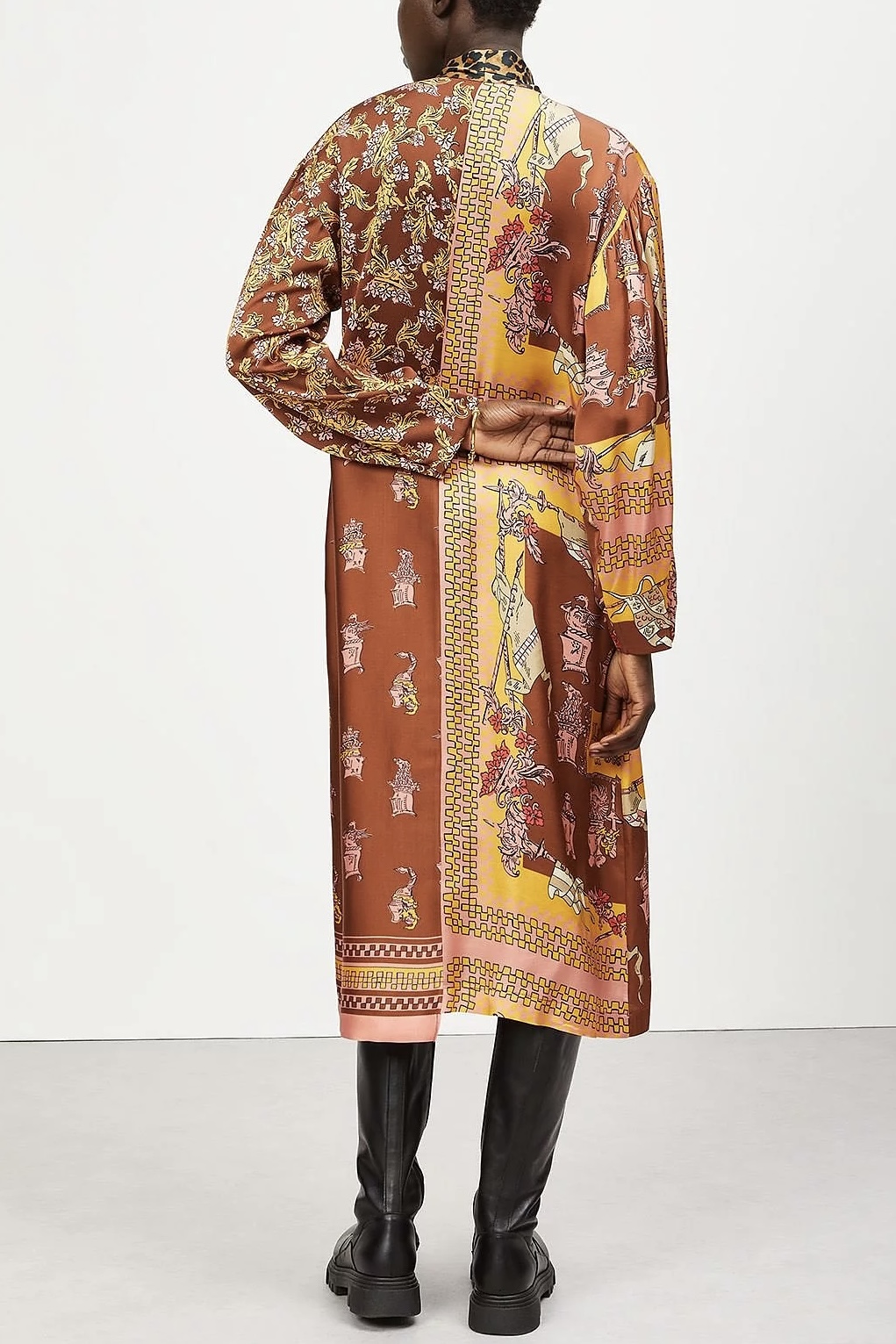 OttodÁme - Printed Viscose Shirt Dress Tabacco - 2