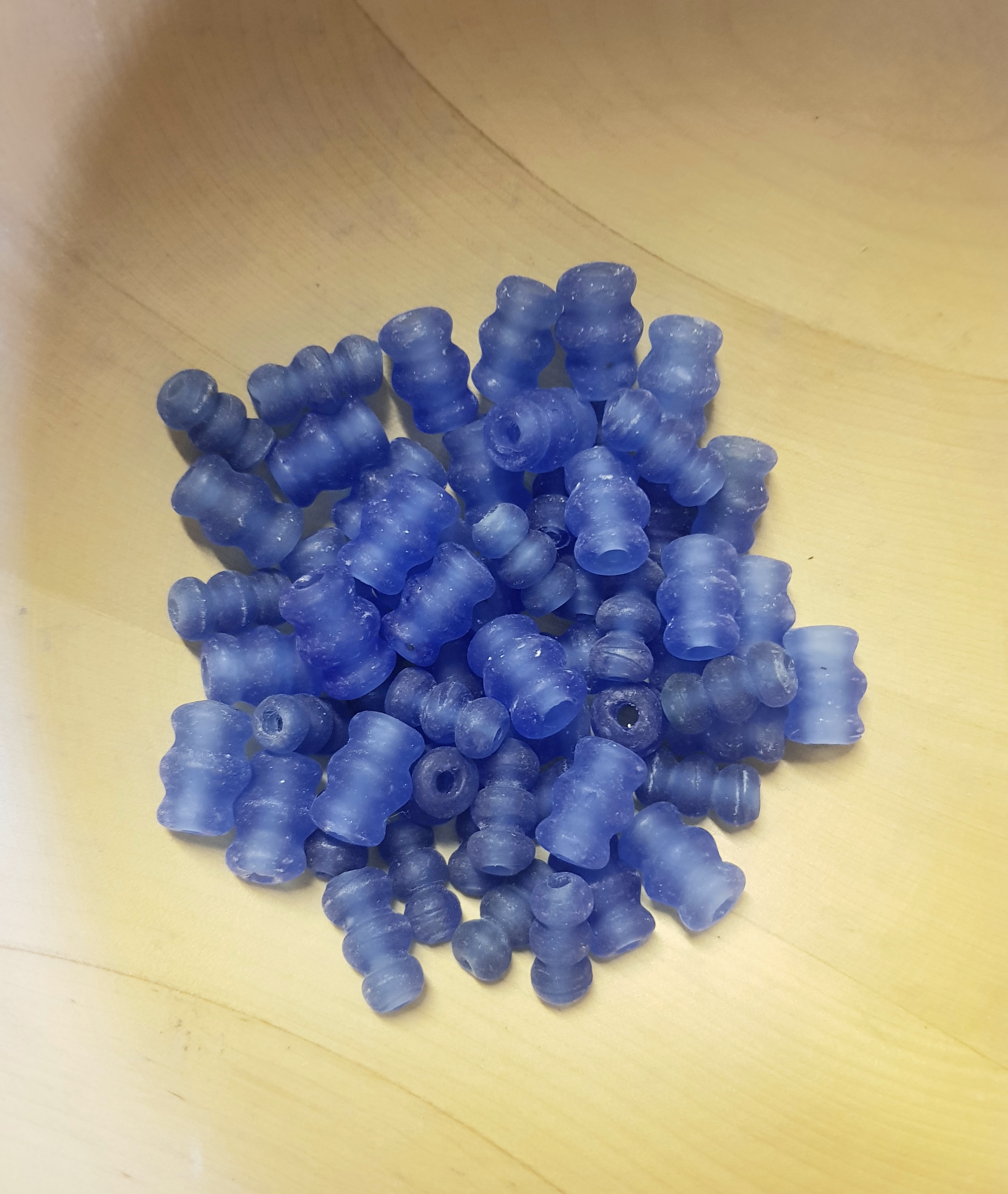 Blå pärla 18x13mm - 2