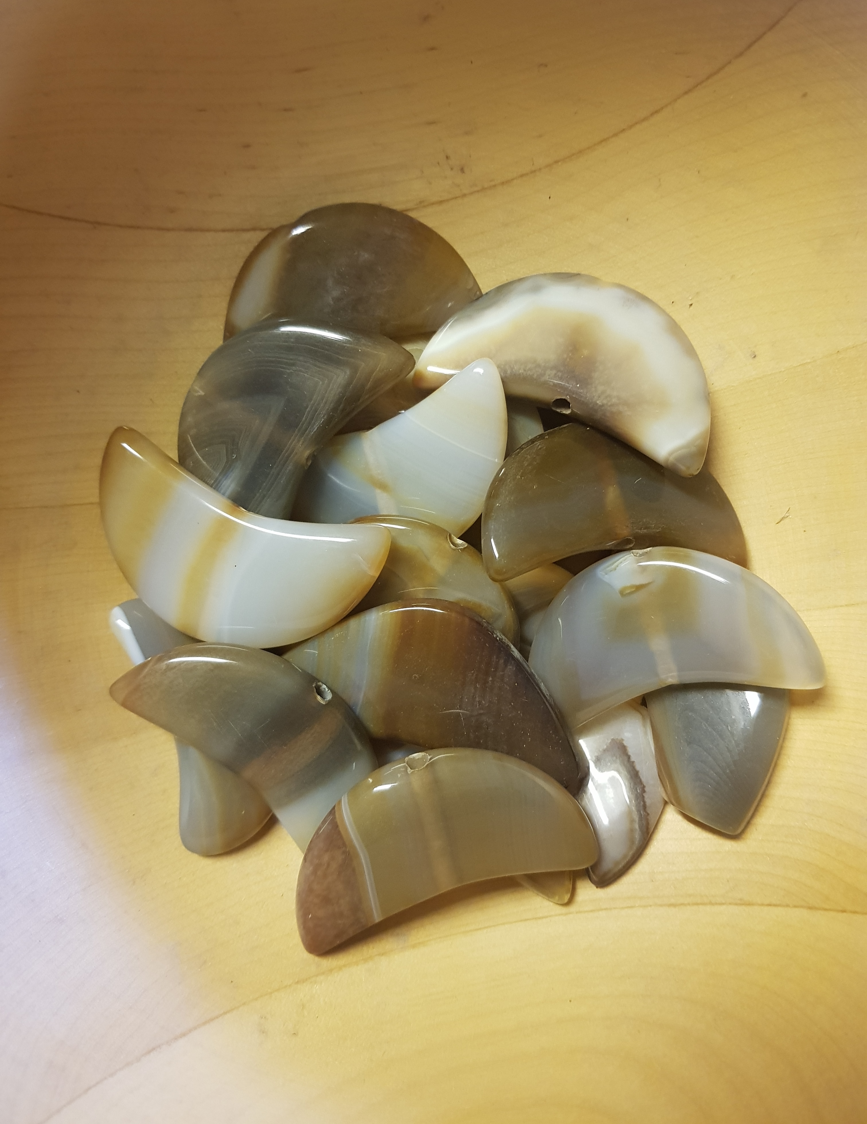 Jaspis Agat månformad ca 48x28mm - 2