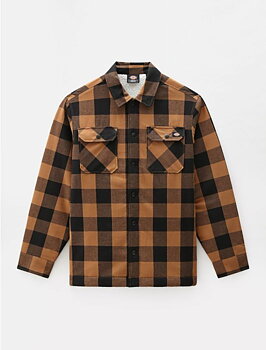 Sherpa fodrad flanellskjorta brown duck
