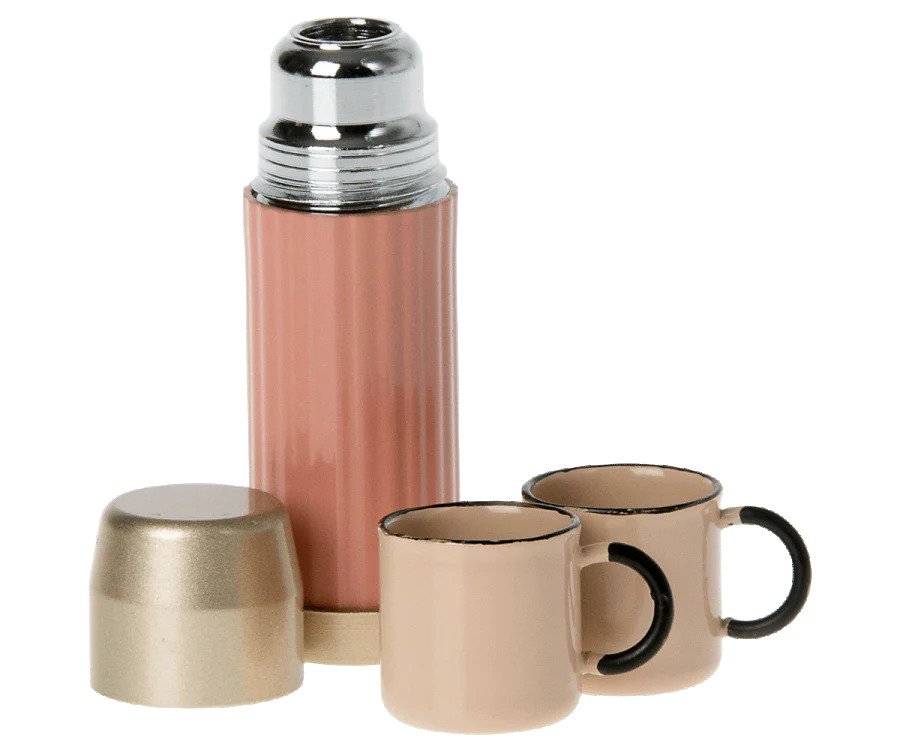 Maileg - Thermos and Cups, soft corall