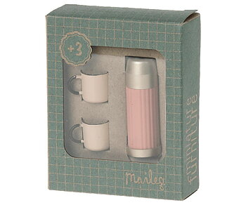 Maileg - Thermos and Cups, soft corall