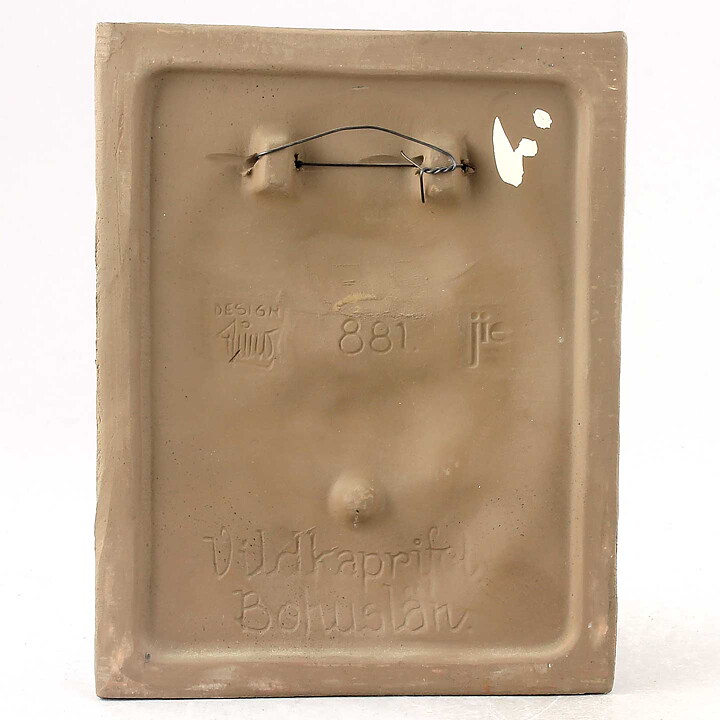 Aimo Nietosvuori (Landskapsblommor 1974) Rectangular Wall Plaque with Honeysuckle Motif 17 cm  [Sample Images]