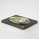 Aimo Nietosvuori (Landskapsblommor 1974) Rectangular Wall Plaque with Waterlily Motif 17 cm  [Sample Images]