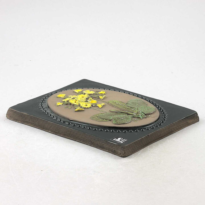 アイモ・ニェットボリ  スウェーデンの風景の陶板  カウスリップ 17cm  1974年  [サンプル画像]