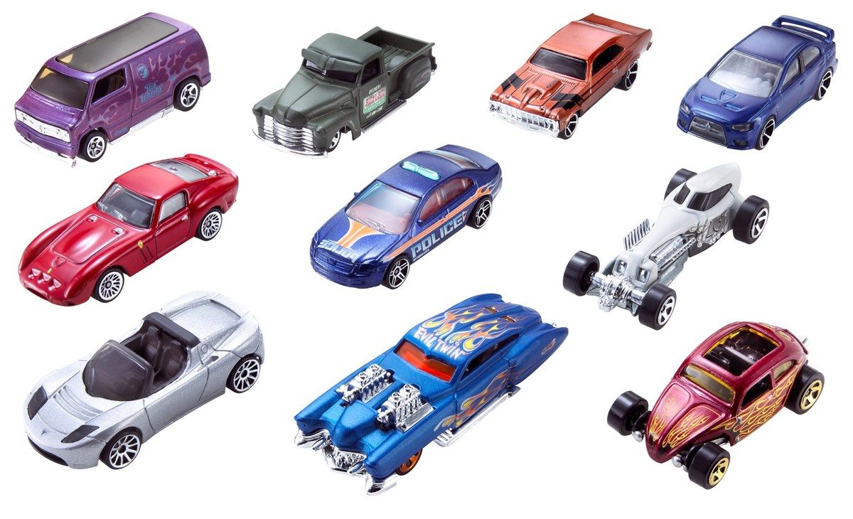 Hot Wheels Fordon 10-pack i skalan 1:64 - 2