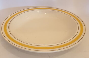 Gult band soup bowl
