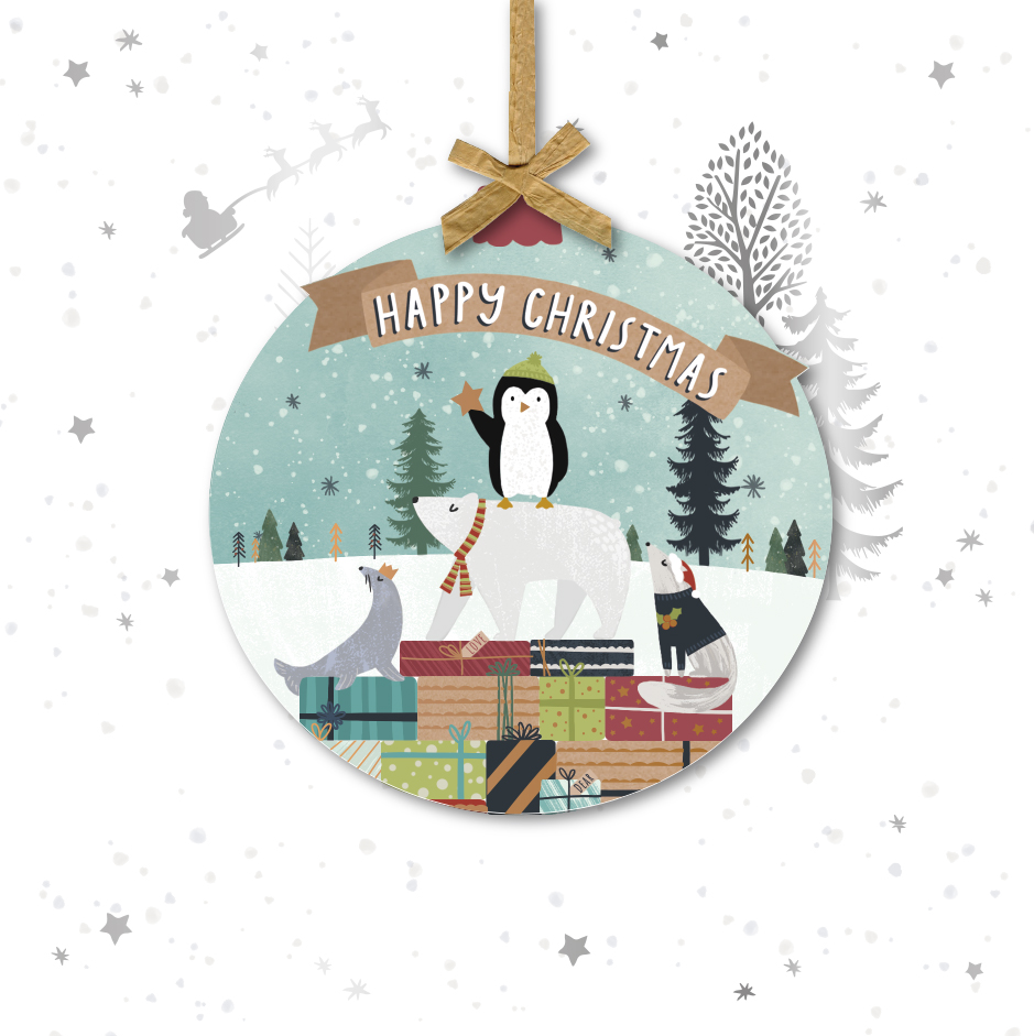Christmas Delivery, Detachable Keepsake Bauble, Polar Escape, Christmas Greeting Card
