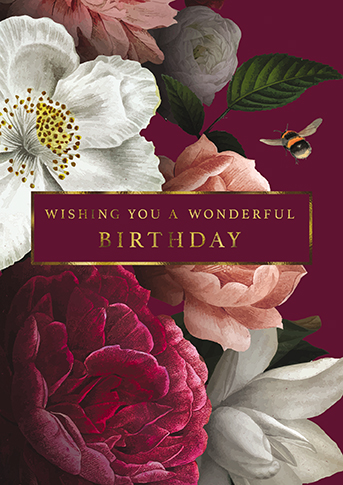 Wishing You A Wonderful Birthday, A Year In The Garden, Greeting Card