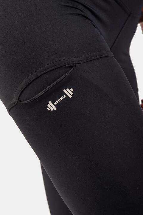 Active High-Waist Smart Pocket Leggings, black