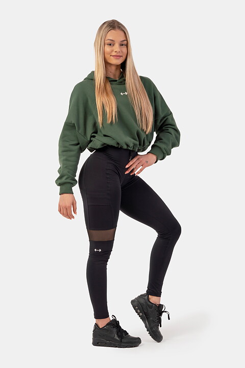 Sporty Smart Pocket High-Waist Leggings, black