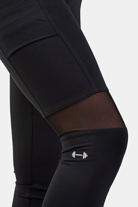 Sporty Smart Pocket High-Waist Leggings, black