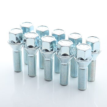 Hjulbultar M12x1,5 28mm Silver - 20st