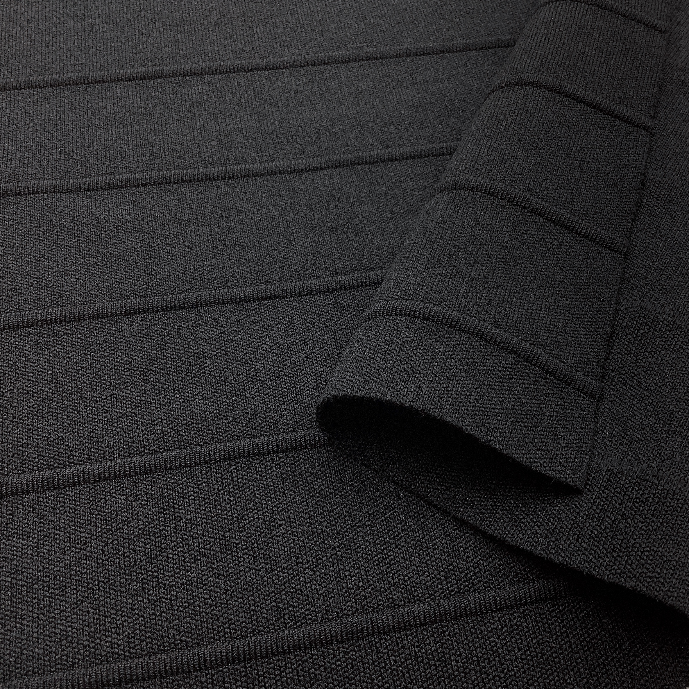 Jacquard knitted striped heavier jersey Black HE908 - 3