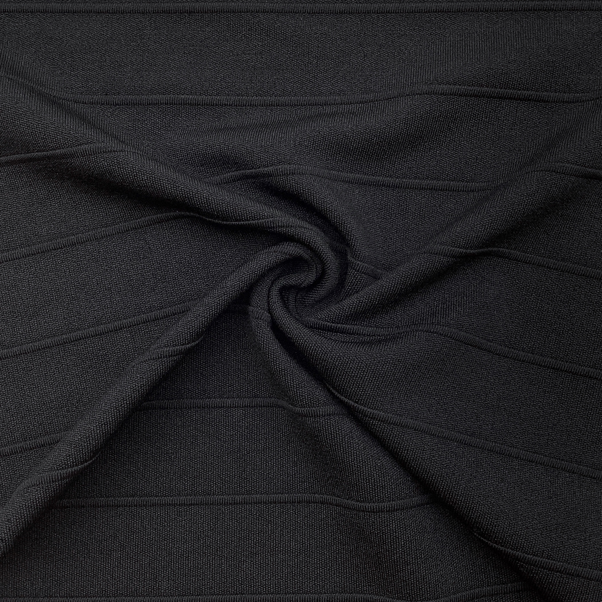 Jacquard knitted striped heavier jersey Black HE908 - 4