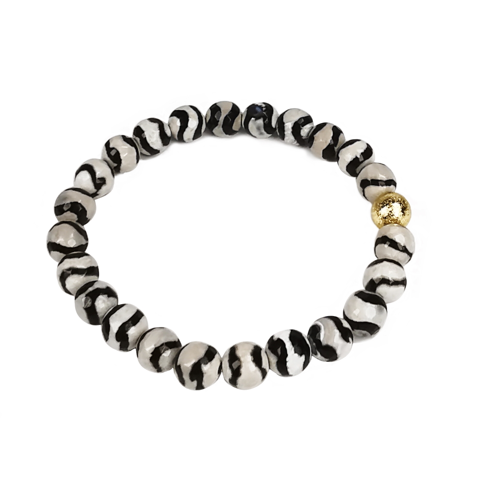IAMLUND Rand svart-vit armband - 3