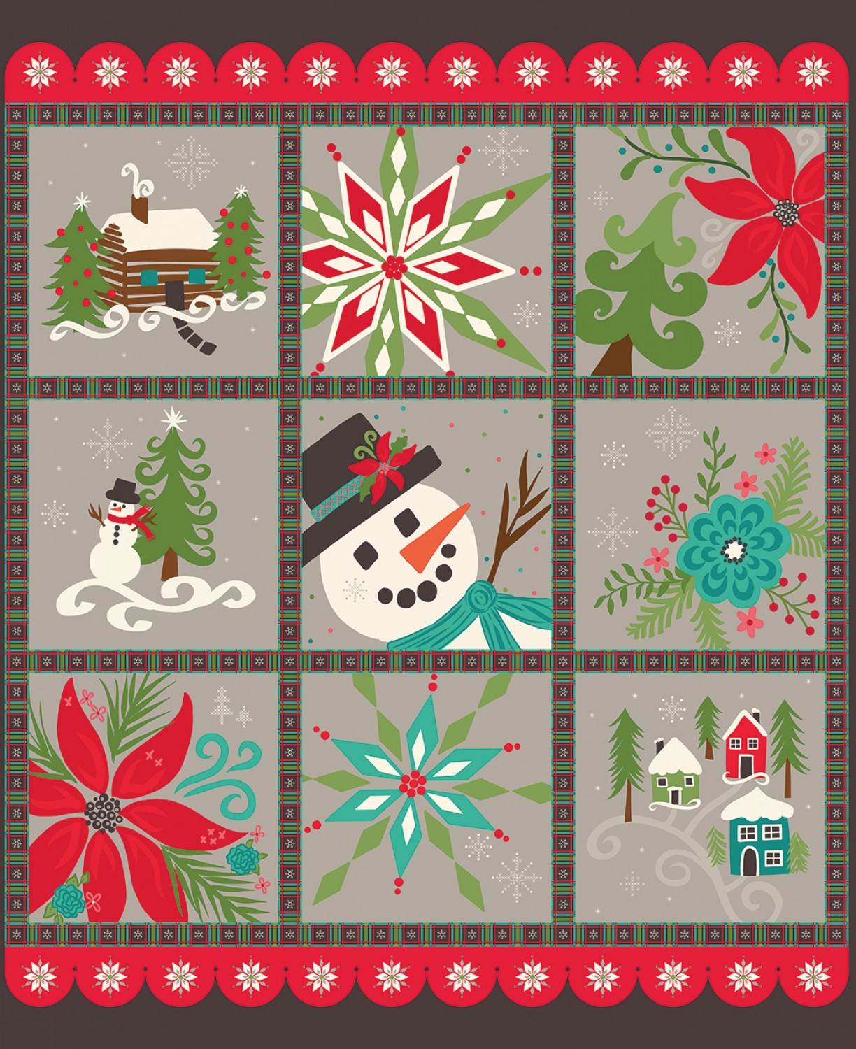 Winter Wonder - Panel Gray 36in x 43.5in