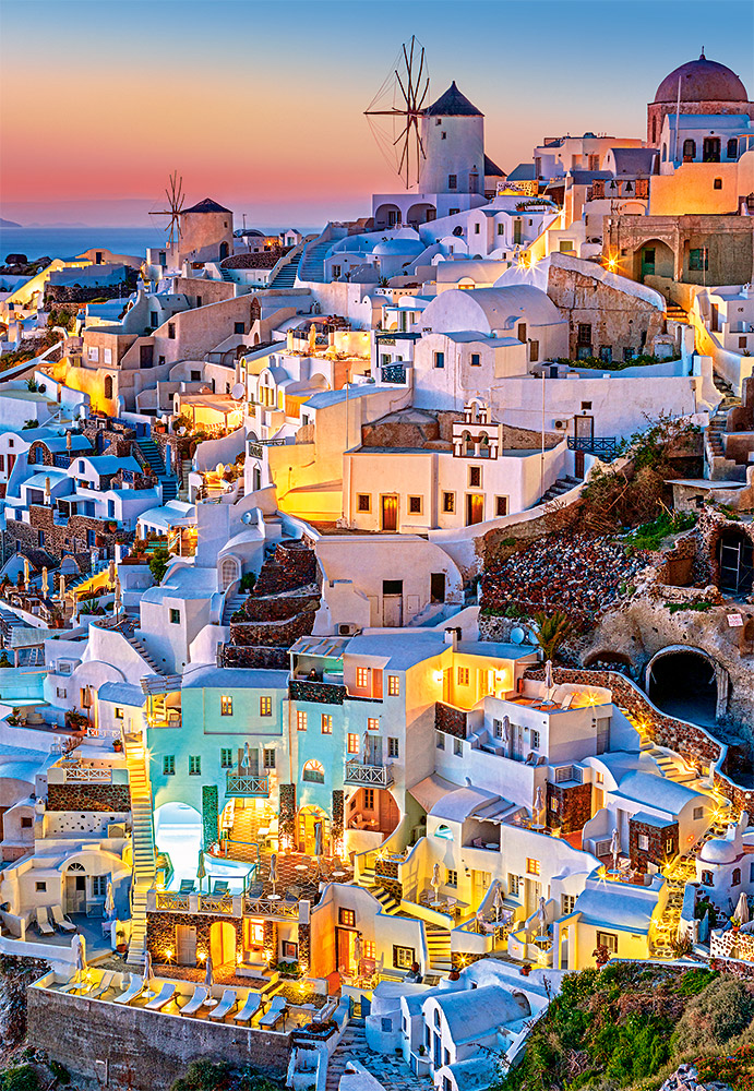 Ljus i Santorini 1000 Bitar Castorland