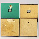 Sven Lindström (1970s) Four Wall Plaques with Tin Motifs 10 cm