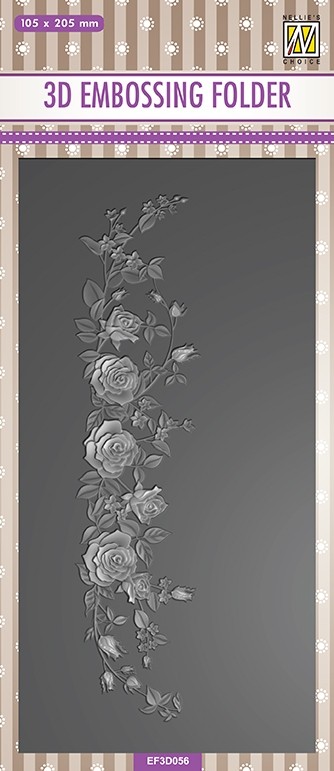 3D Embossing folders slimline "Rose border"