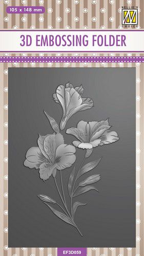 Flower set 2: Embossing folder square "Orchid"