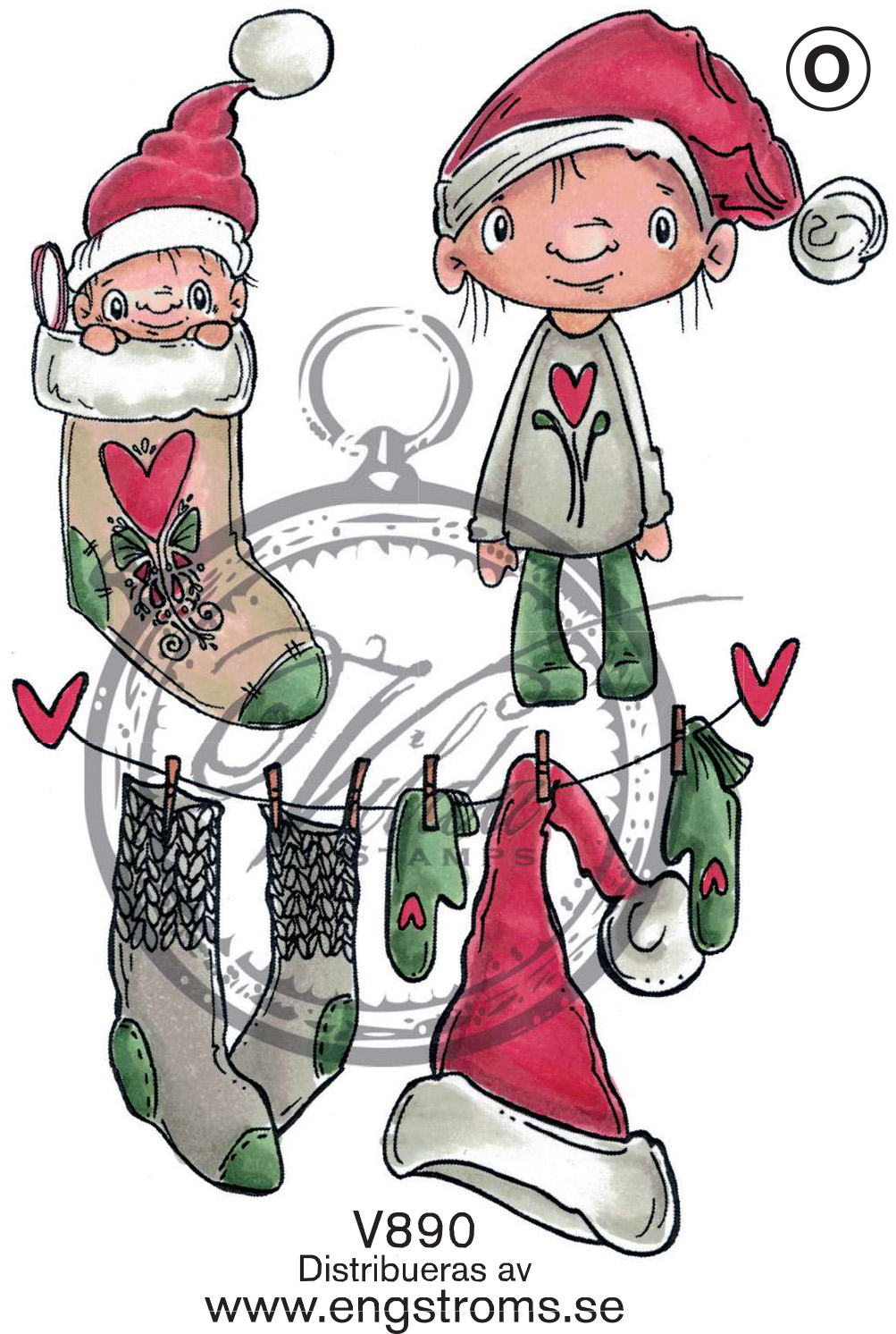 Santa set w clothline