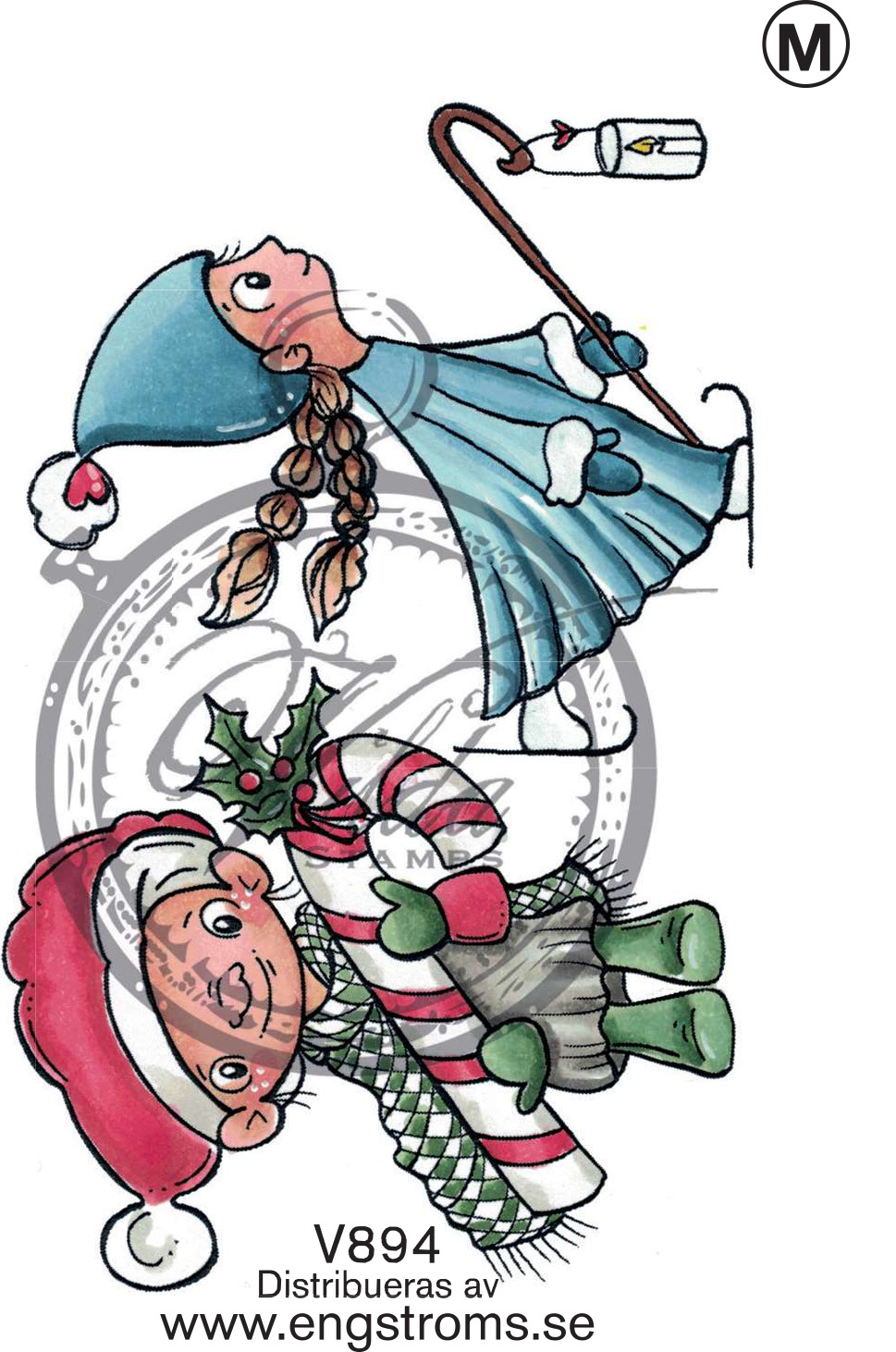 Santa w. polka, girl skating