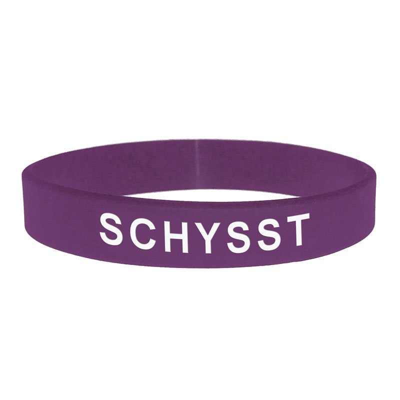 Silikonarmband - Schysst, lila - små