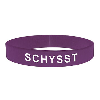 Silikonarmband - Schysst, lila - små
