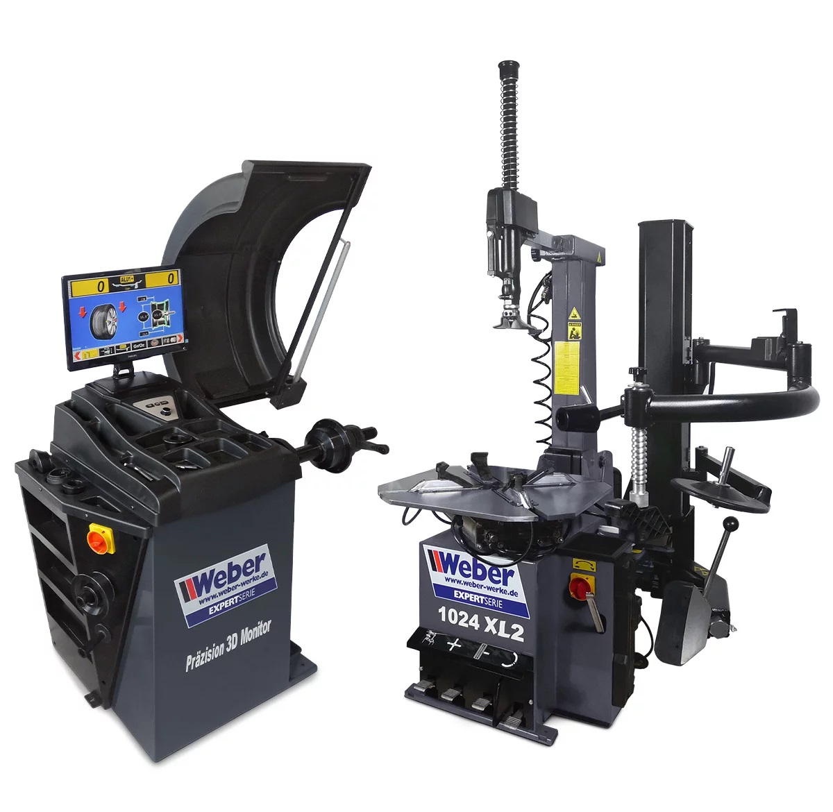 Däckpaket WEBER Däckmaskin 1024-XL-2HP och Balansmaskin Präzixion-3D-Monitor