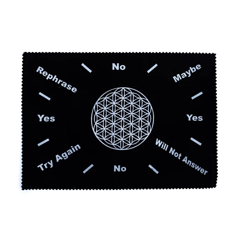 Svart Pendelmatta med Livets Blomma