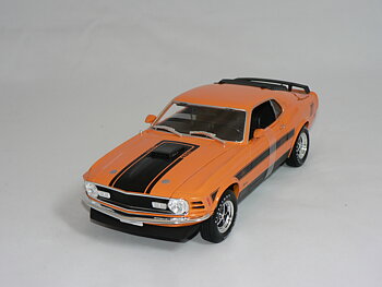 Ford Mustang 428  Mach 1   1970  Maisto  1:18  Orange/Svart Stripes   ( Öppnings Bar )