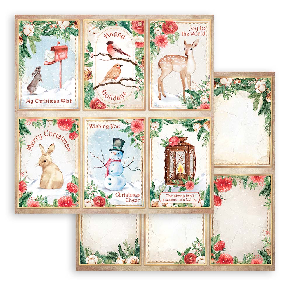 Stamperia - Romantic home for the holidays - 10 olika dubbelsidiga ark 12x12" - 8