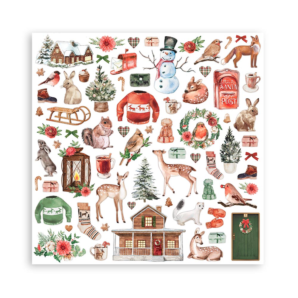 Stamperia - Romantic home for the holidays - 10 olika dubbelsidiga ark 12x12" - 12