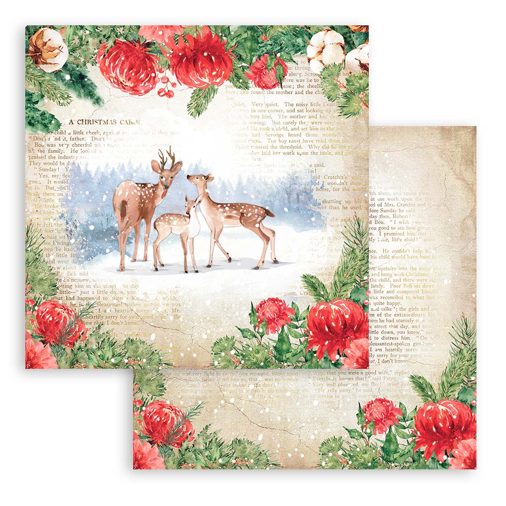 Stamperia - Romantic home for the holidays - 10 olika dubbelsidiga ark 12x12" - 4