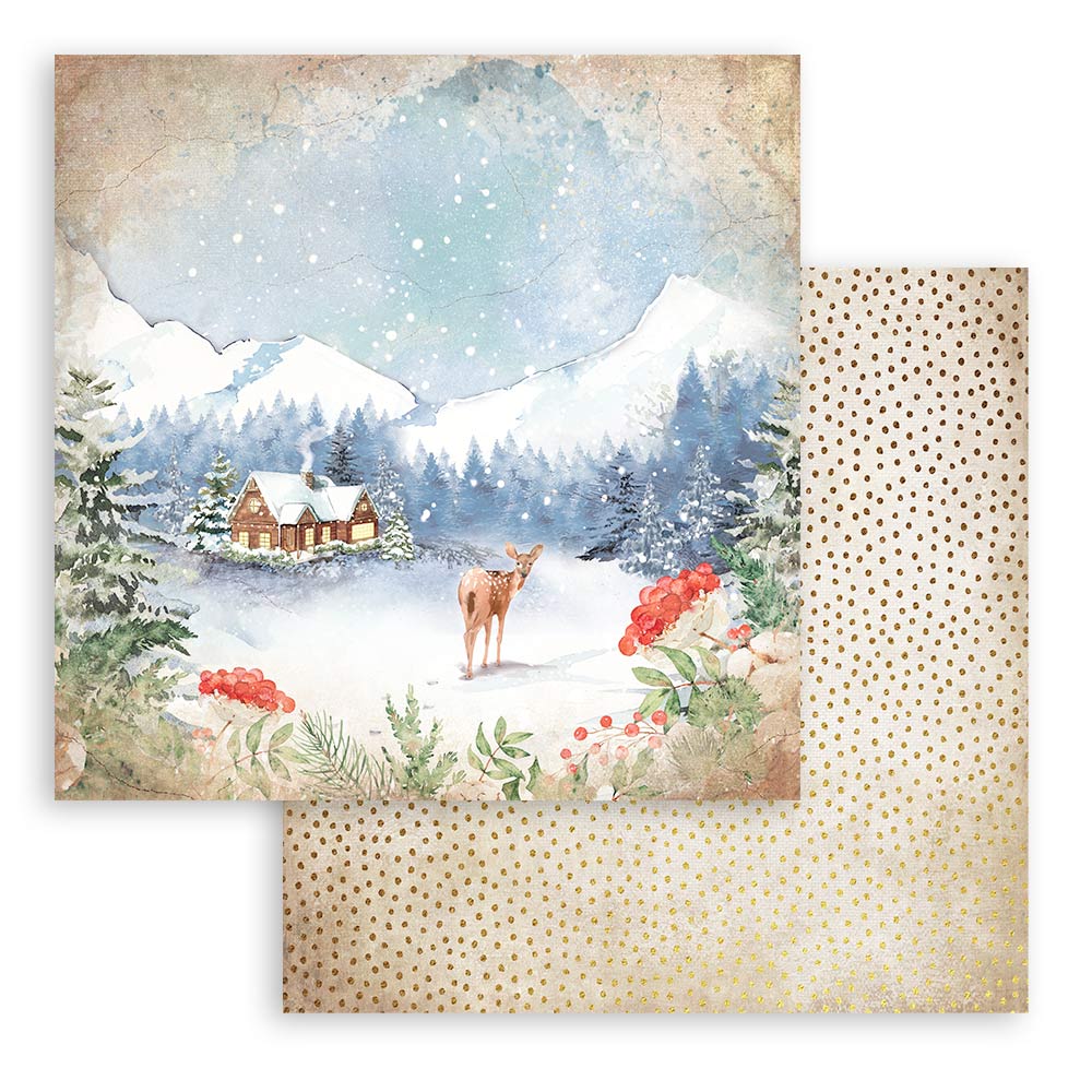 Stamperia - Romantic home for the holidays - 10 olika dubbelsidiga ark 12x12" - 6