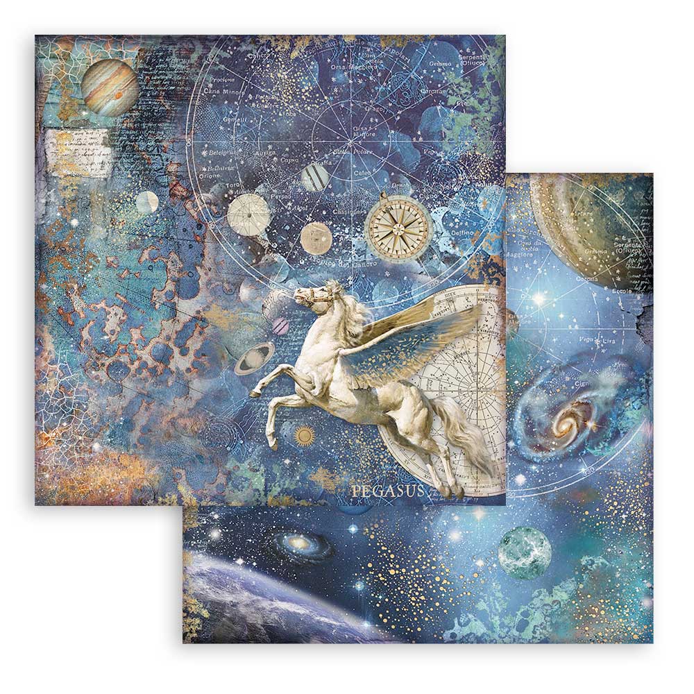 Stamperia - Cosmos Infinity - 10 olika dubbelsidiga ark 8x8" - 11