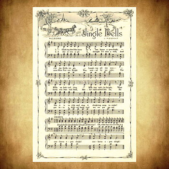 Julkort Not-vykort Jingle Bells Vintage Vykort Nr: 98 - 10 x 15 cm - 428