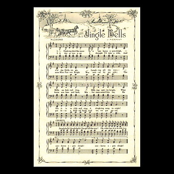 Julkort Not-vykort Jingle Bells Vintage Vykort Nr: 98 - 10 x 15 cm - 428