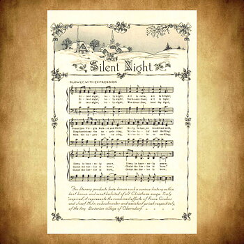 Julkort Not-vykort Silent Night Vintage Vykort Nr: 100 - 10 x 15 cm - 428
