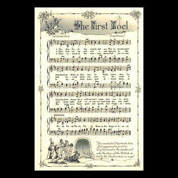 Julkort Not-vykort The First Noel Vintage Vykort Nr: 101 - 10 x 15 cm - 428